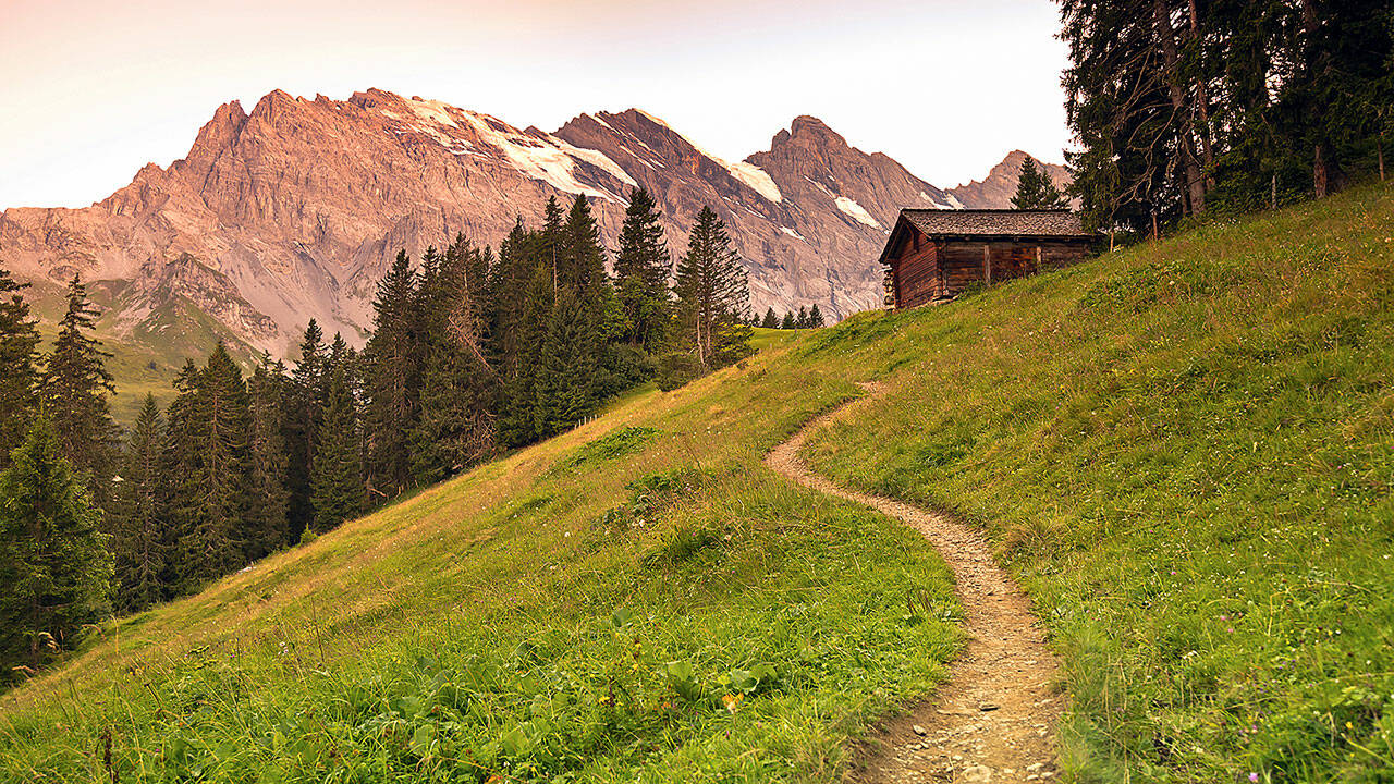 A winding path in Switzerlands Berner Oberland region. (Rick Steves Europe)