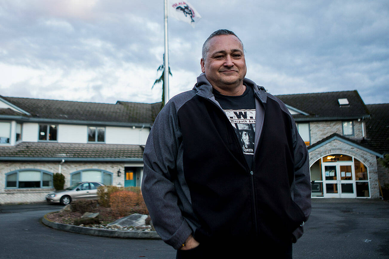 Program Manager Steven Iron Wing II at the Tulalip Tribe's Stanwood Healing Lodge on Friday, Jan. 7, 2022. (Olivia Vanni / The Herald)