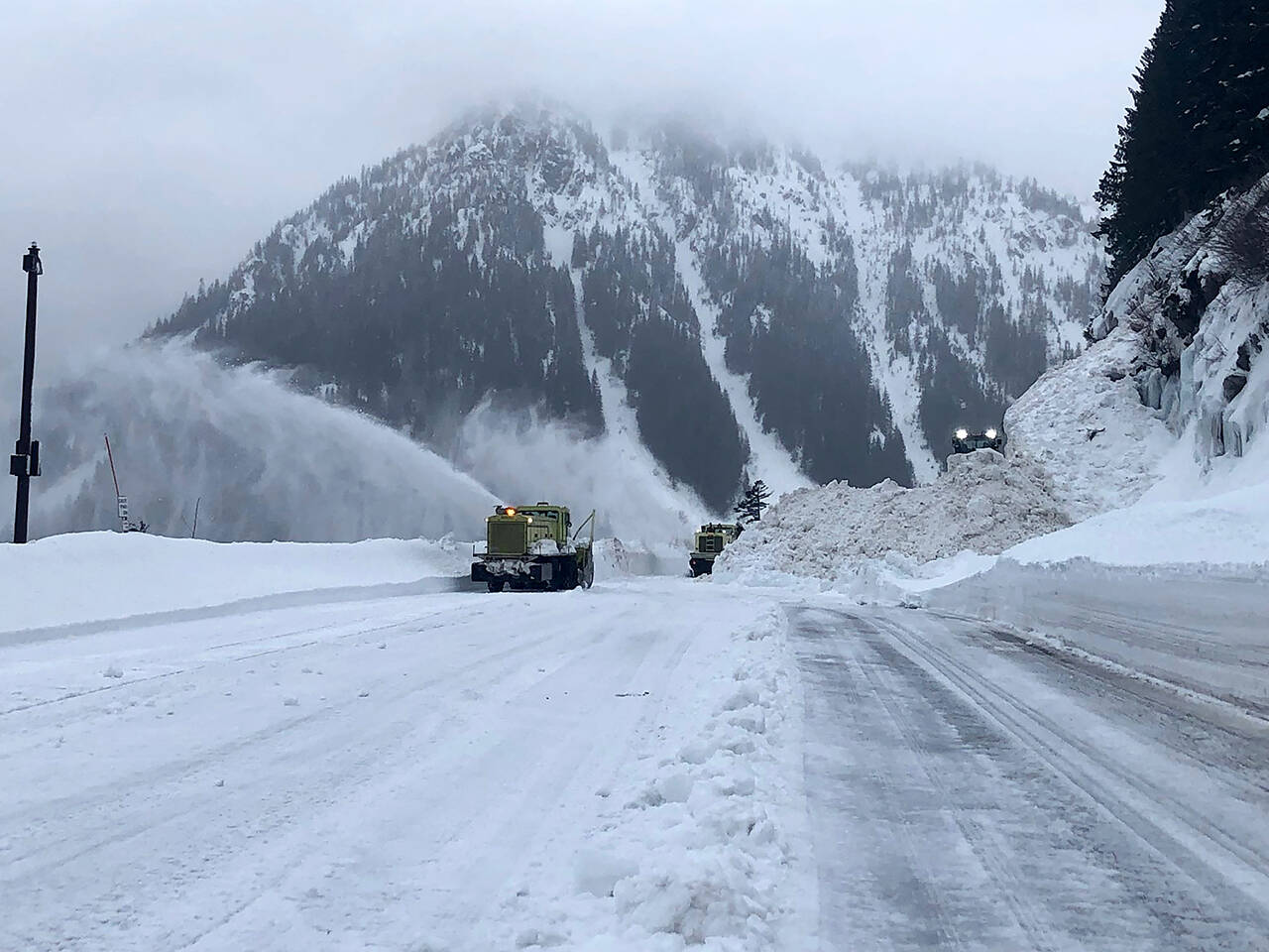 U.S. 2 at Stevens Pass reopened to traffic Thursday morning. (Washington State Department of Transportation)