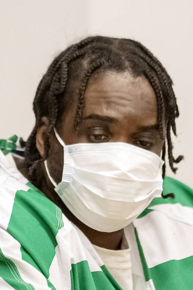 Tyrone Carr at Snohomish Superior Court in Everett on Tuesday. (Kevin Clark / The Herald )