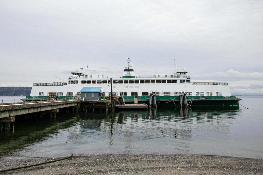 Bart Lematta’s ferry, the Evergreen State, has been docked in Langley since October. (Ryan Berry / The Herald)
