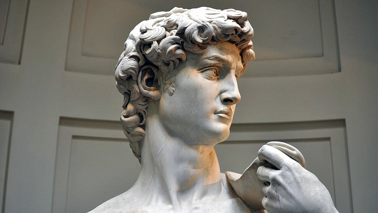 David, Michelangelo. “Yes, we can,” say the eyes of Renaissance Man. (Rick Steves’ Europe)