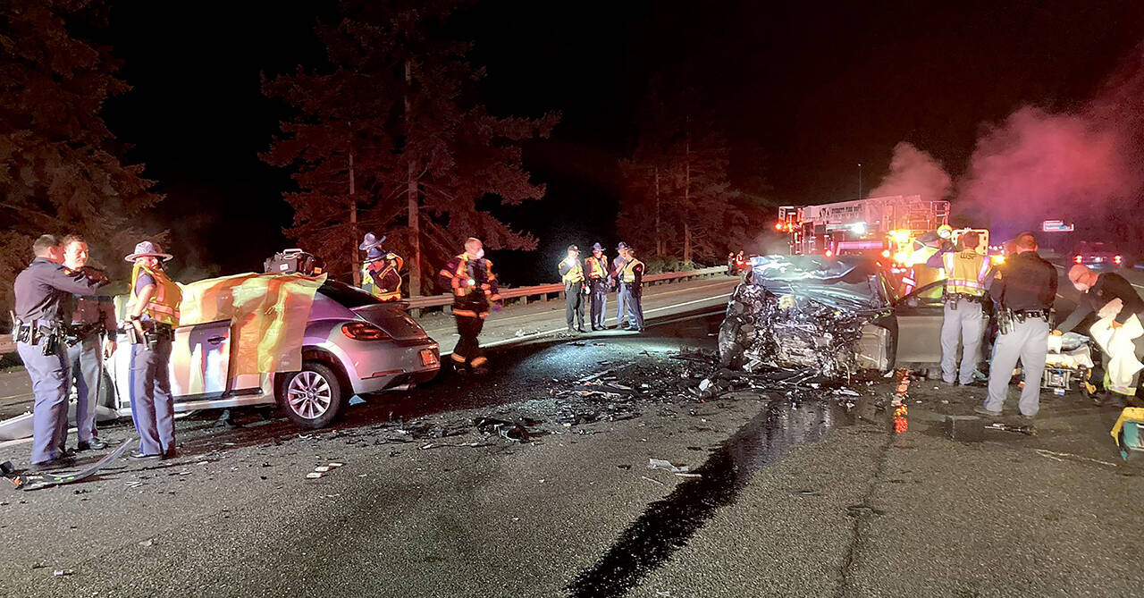 An Everett man is suspected of driving under the influence in a Saturday crash that killed two people. (Washington State Patrol)