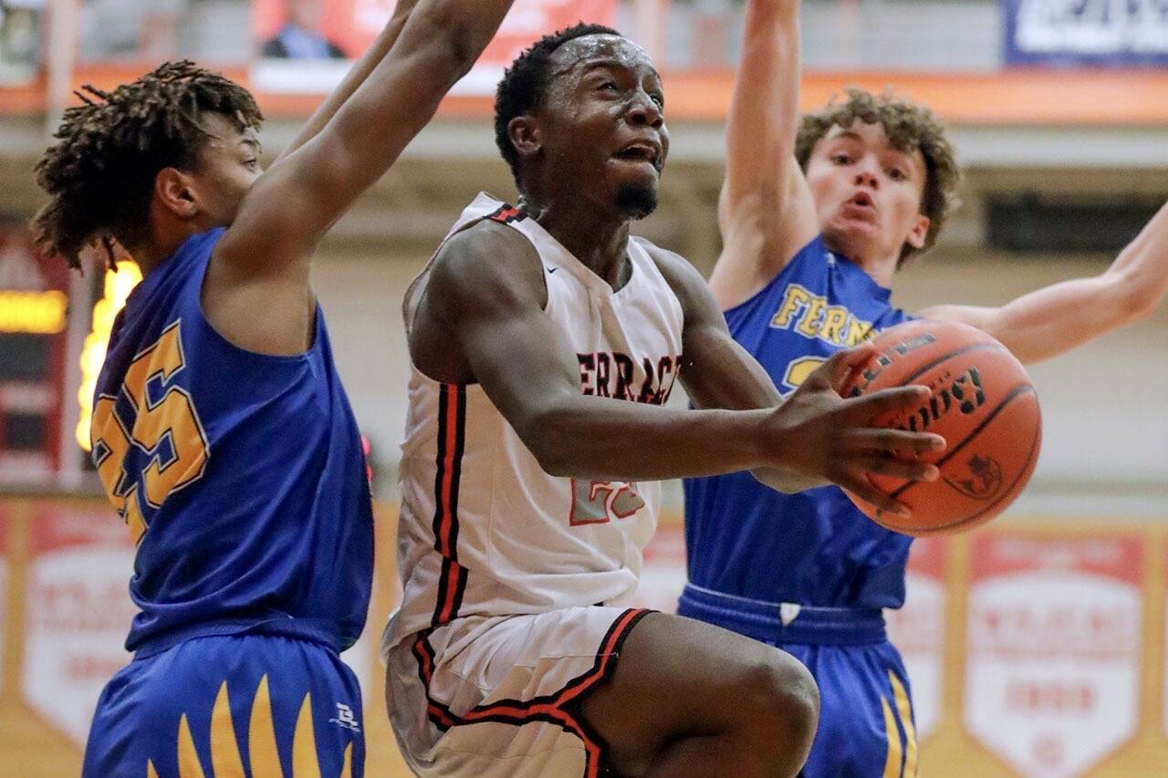 Jeffrey Anyimah averages a team-high 14 points per game for the Hawks. (Kevin Clark / The Herald )
