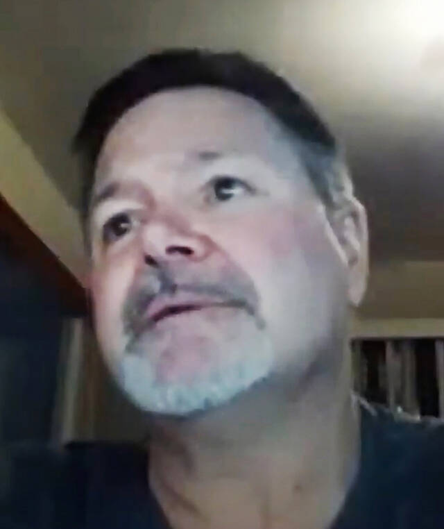 Eric Durpos at a Lake Stevens City Council meeting Jan. 26, 2021. (City of Lake Stevens)
