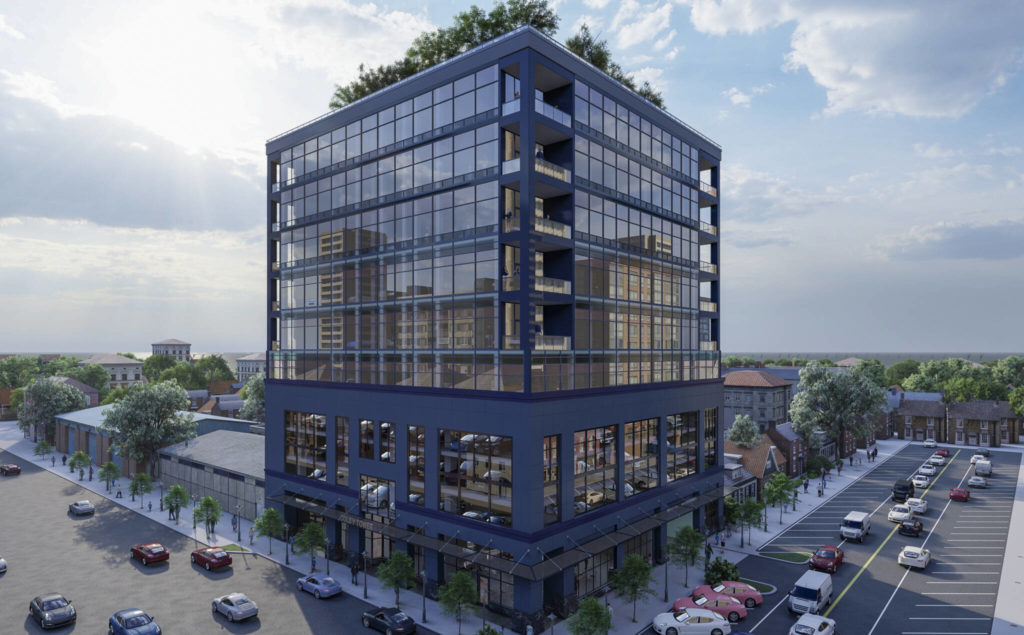Digital rendering of Colby Tower. (Courtesy of Tim Corpus)
