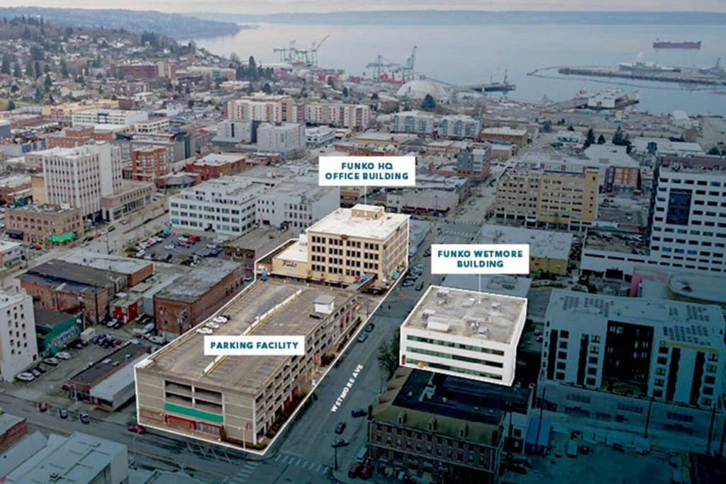 A photo-illustration of the Funko property in downtown Everett. (Kidder Mathews)

