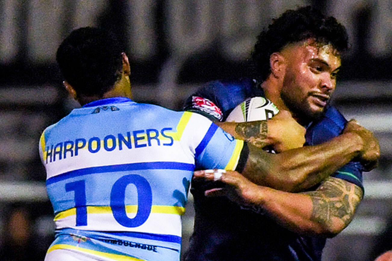 Taniela Tupou, an Archbishop Murphy High School graduate, plays for the Seattle Seawolves professional rugby team during a game against the Hartford Harpooners. (Seattle Seawolves)