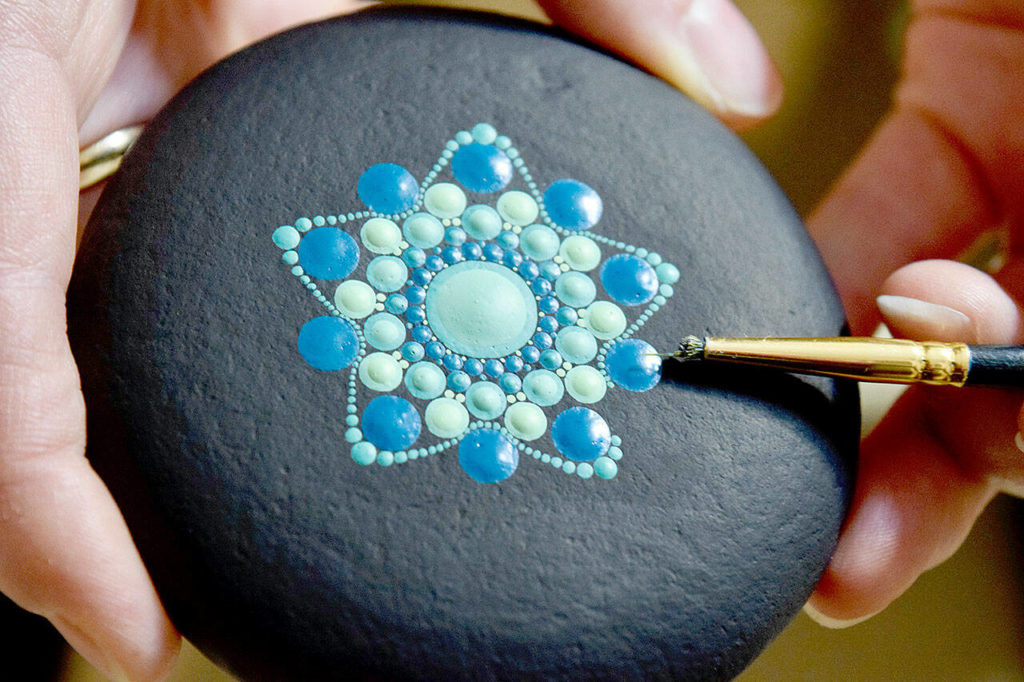“For me, it’s like an emotional process to make a mandala,” says Boyce, who sells her art through her business, Freeland Art Shack. (Patricia Guthrie)
