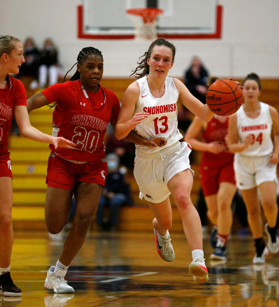 Snohomish senior Ella Gallatin (Ryan Berry / The Herald)
