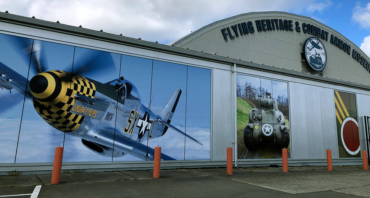 The Flying Heritage & Combat Armor Museum at Paine Field in Everett. (Janice Podsada / The Herald)