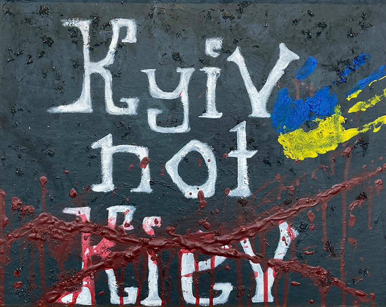 The A/NT Gallery in Seattle is displaying one of Anna Lomachenko’s pieces, “Kyiv not Kiev.” (Contributed)