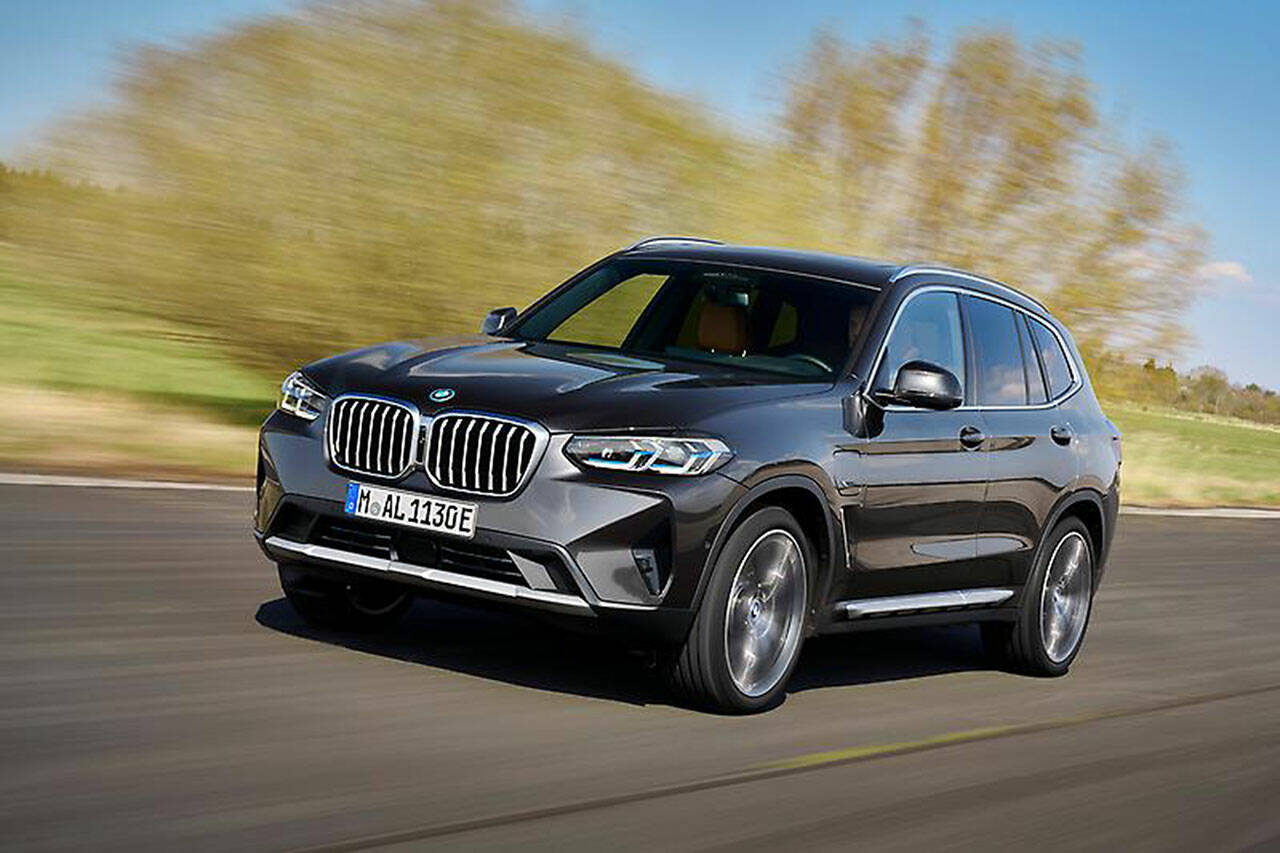 The 2022 BMW X3 has seating for five passengers. Its cargo area measures 28.7 cubic feet when rear seats are occupied. (Manufacturer photo)