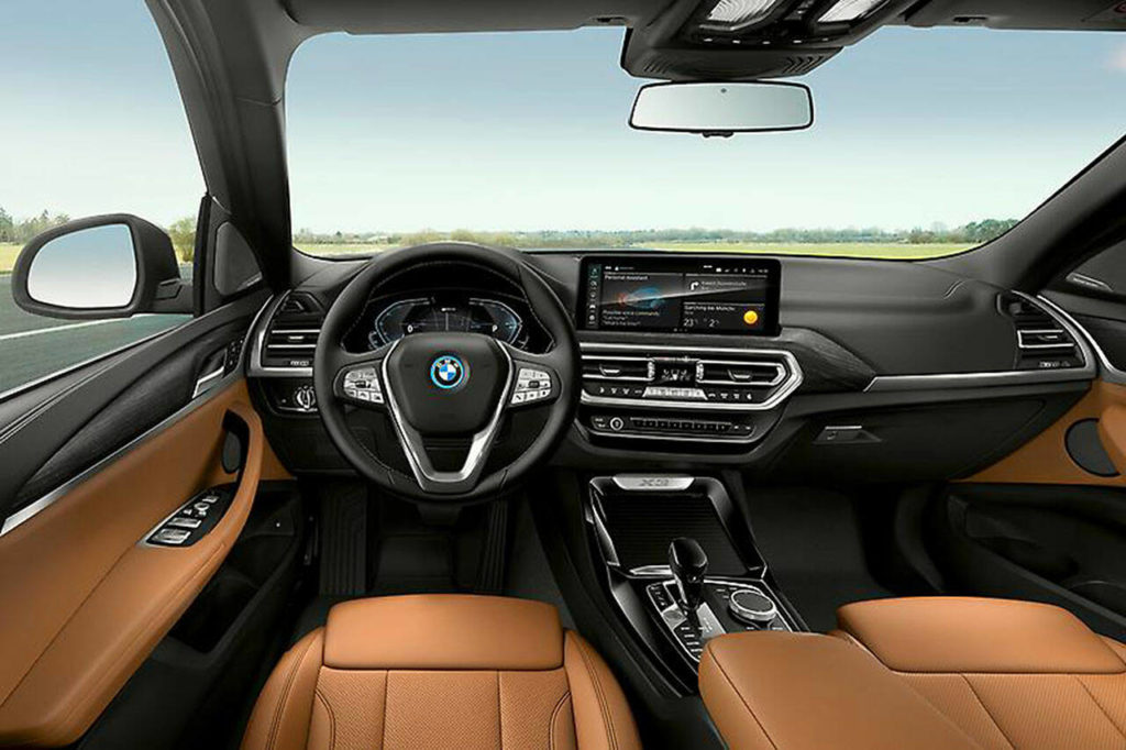High quality materials and construction are on display inside the 2022 BMW X3 luxury compact SUV. (Manufacturer photo)
