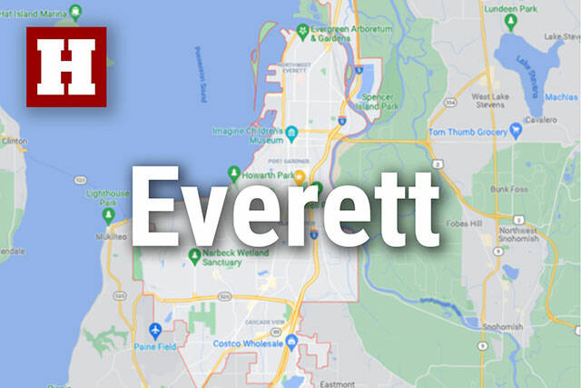 Logo for news use featuring the municipality of Everett in Snohomish County, Washington. 220118