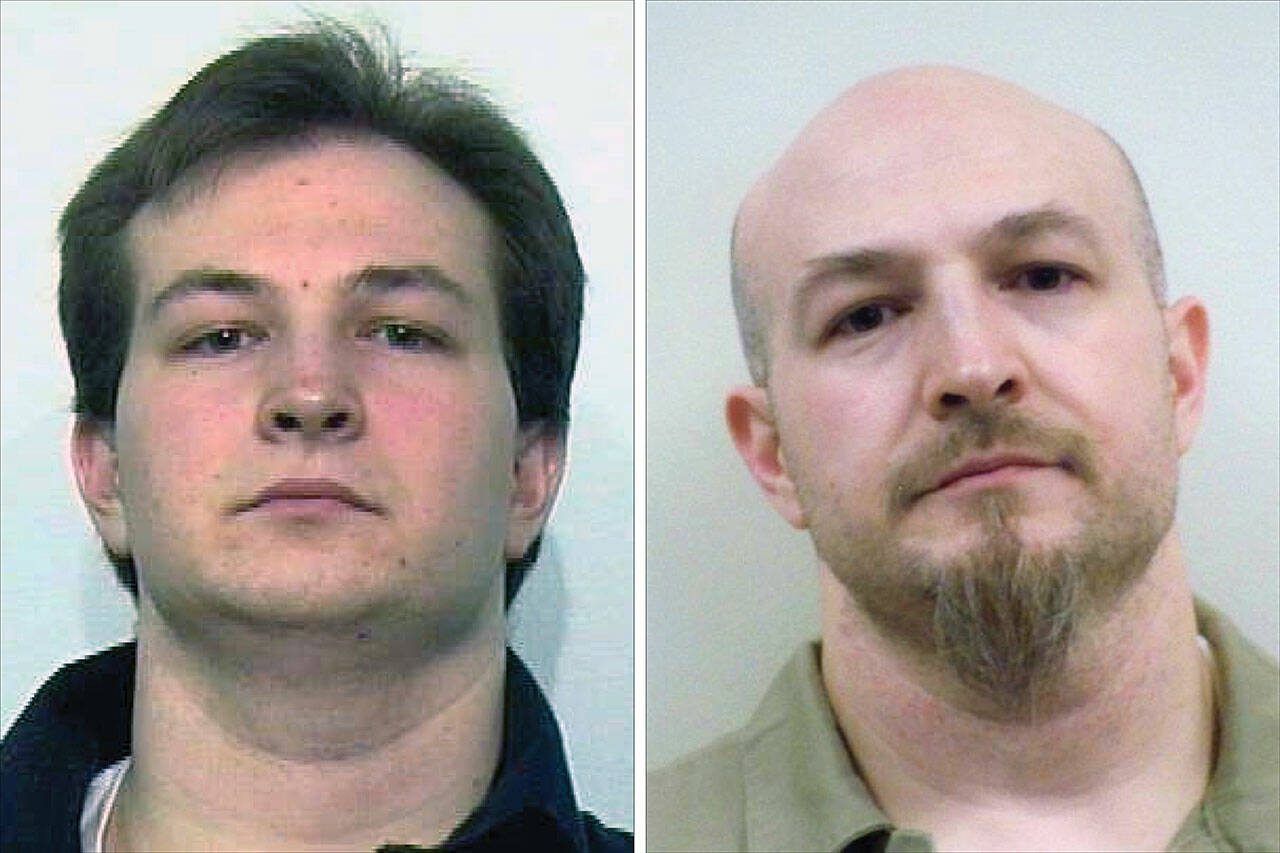 Eric Krueger in March 1998 (left) and February 2015. (Washington State Department of Corrections)