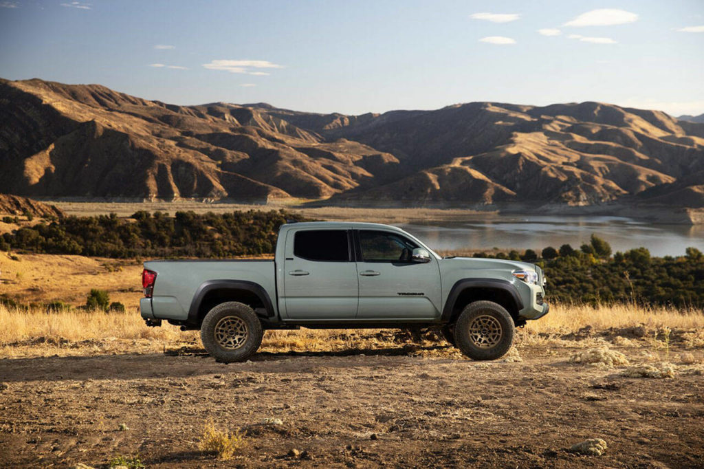 The 2022 Toyota Tacoma SR5 Trail Edition has been lifted to enhance performance on uneven terrain. (Manufacturer photo)
