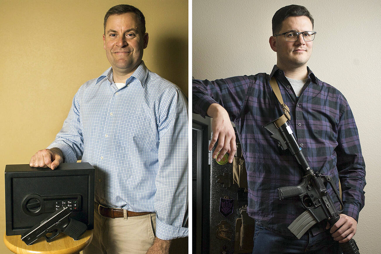 Edmonds Mayor Mike Nelson (left) and Brett Bass. Photos by Olivia Vanni and Andy Bronson