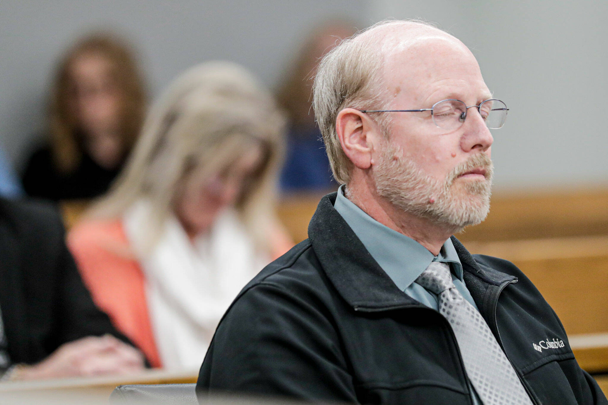 Kenneth Parker listens as his sentence is handed down Friday in Snohomish County Superior Court in Everett. (Kevin Clark / The Herald)