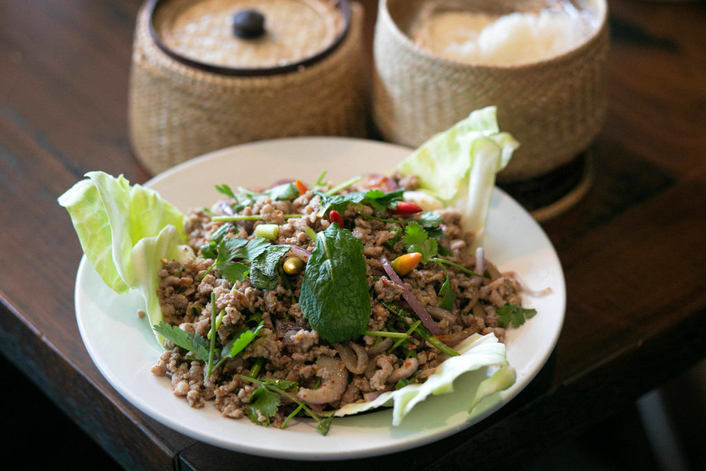 Laab moo at Thai on Main Street in Monroe. (Ryan Berry / The Herald)
