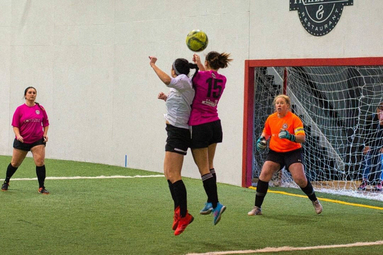 The Snohomish County FC Steelheads won the Northwest Premier League Indoor championship in their inaugural season. (Brit Litwin)