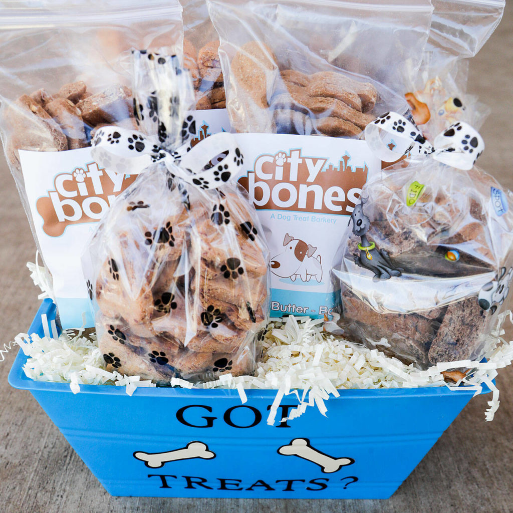 Jennifer Savage sells her dog treats at farmers markets and street fairs. (Kevin Clark / The Herald)

