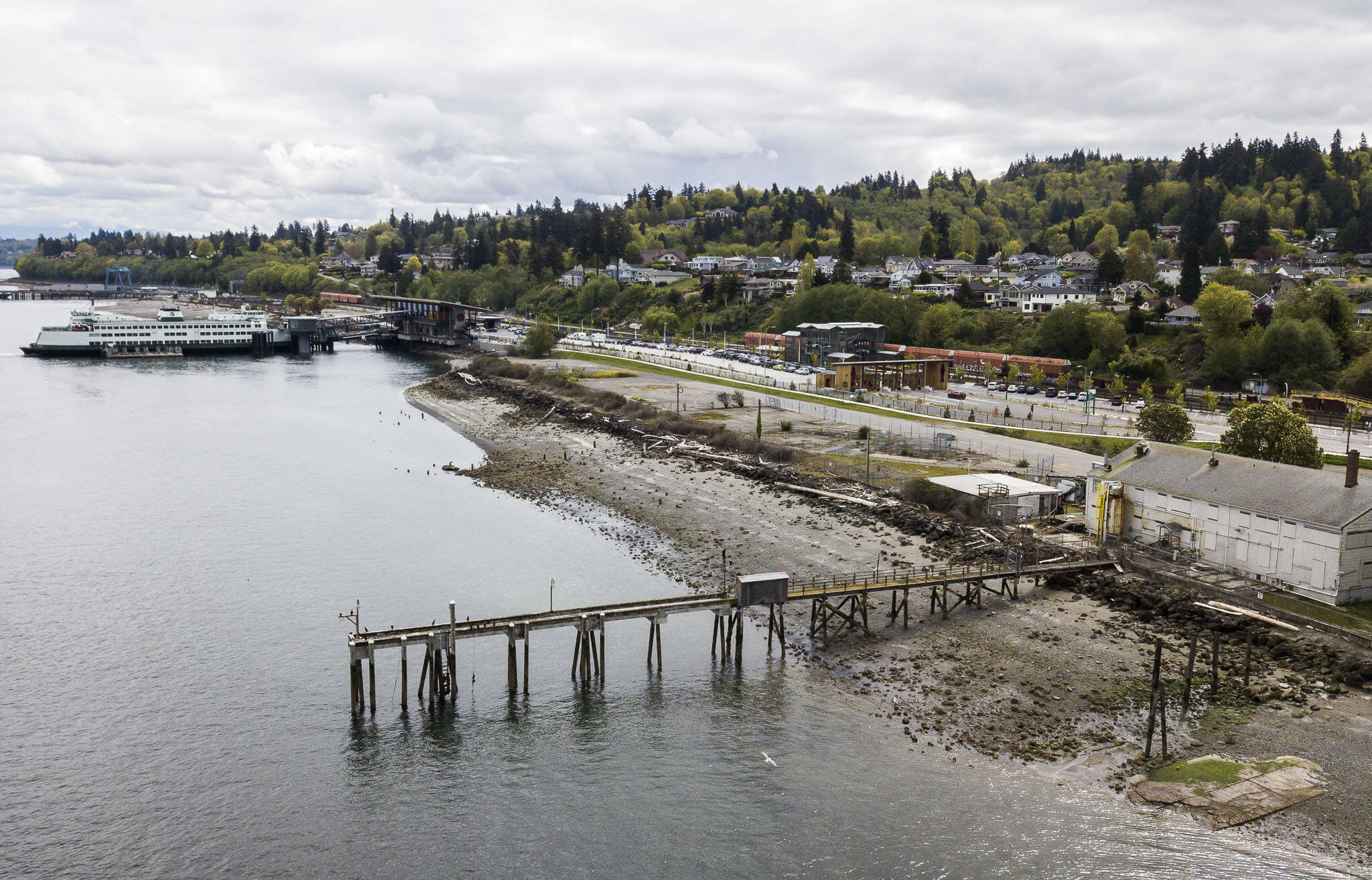 The 26-acre Mukilteo waterfront is the topic of community outreach to develop a unified plan. (Olivia Vanni / The Herald)