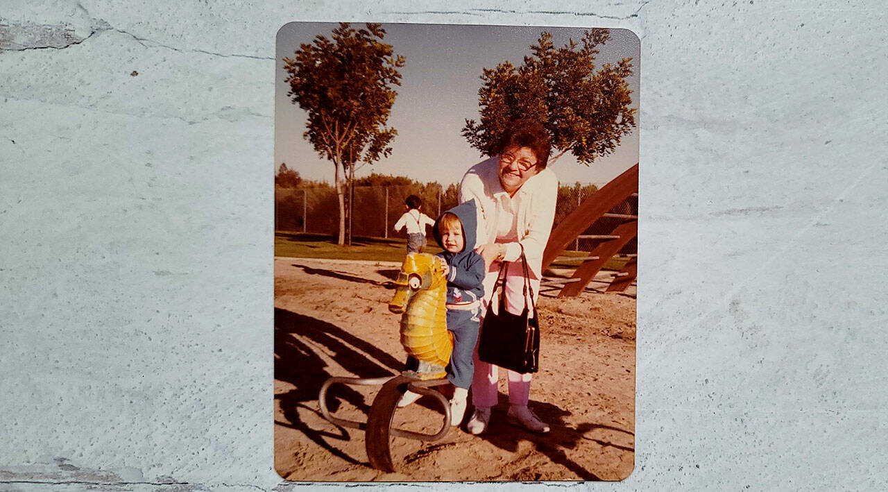 A young Jennifer Bardsley with her grandmother on one of many “Grandma Days.”