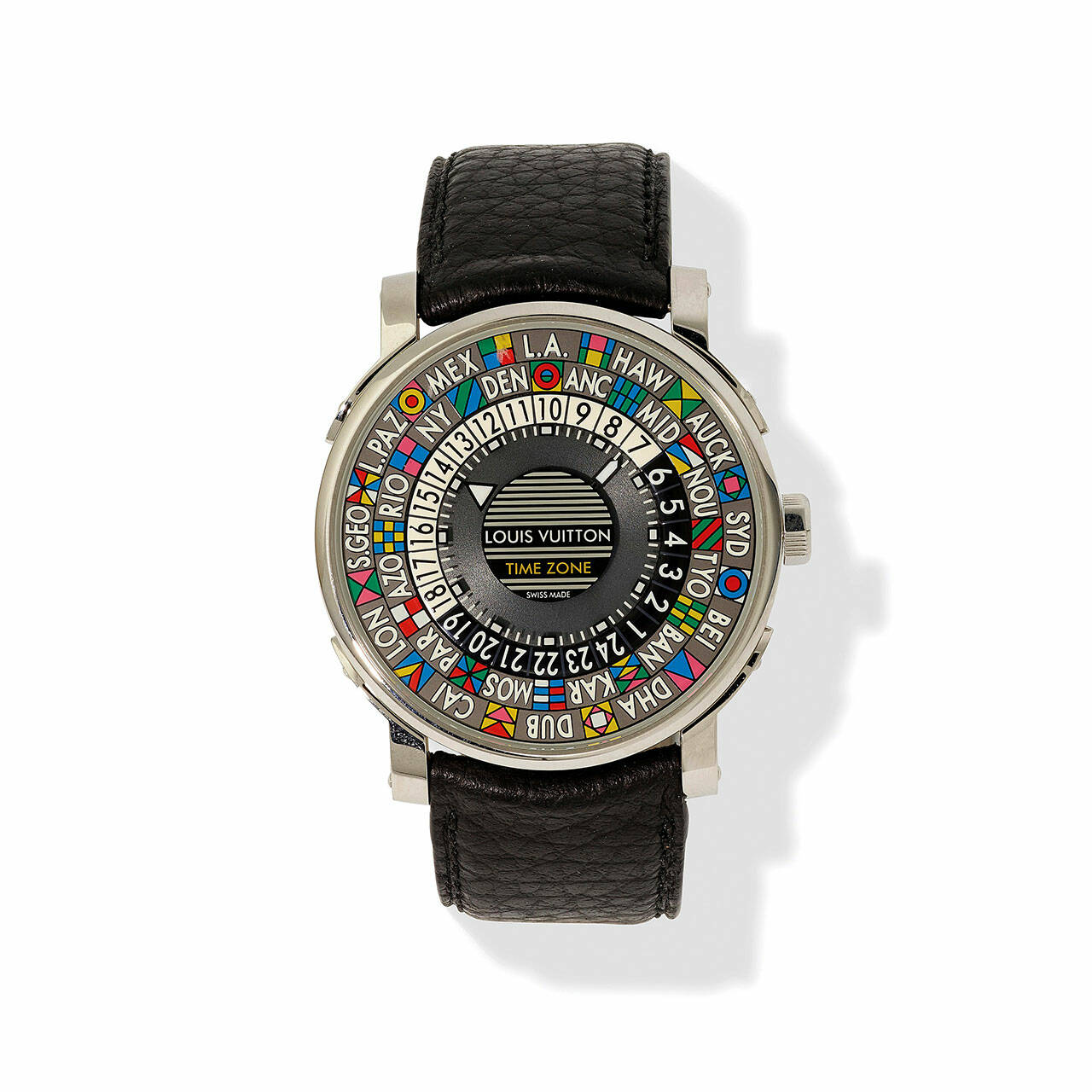 Louis Vuitton wristwatch is aimed at the world traveler