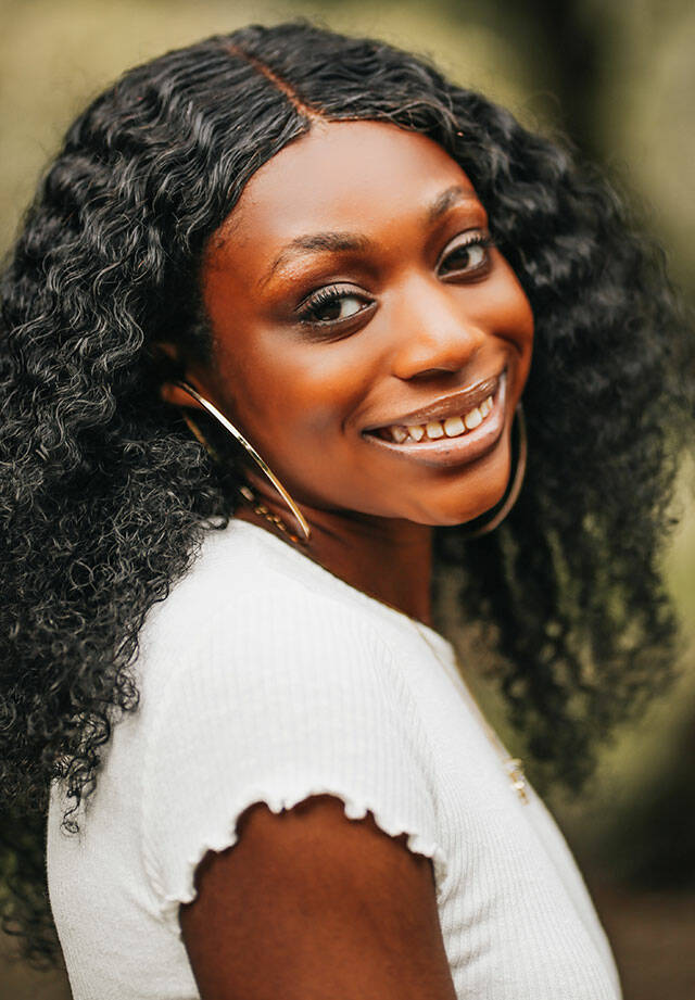 Shriley Kaikai, a graduating senior at Kamiak High School, plans to attend WSU to study nursing. She recently participated in STEM Signing Day to honor students studying in STEM fields.