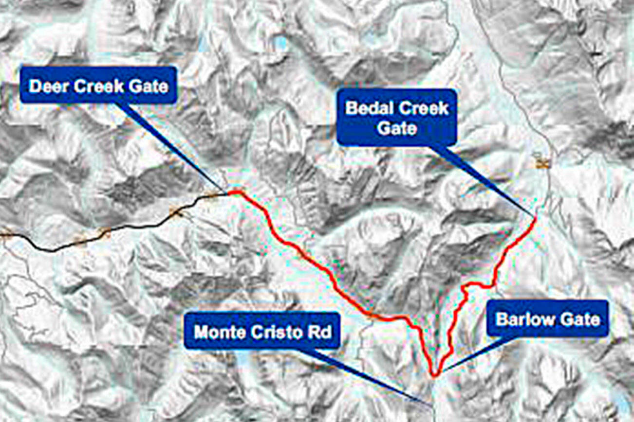 The Mountain Loop Highway between Darrington and Granite Falls remains closed beyond Barlow Pass. (Snohomish County)