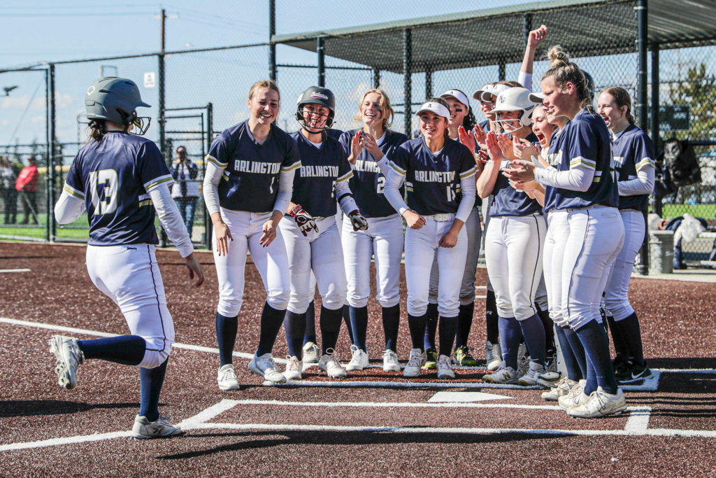 Lexi Eck (left) and the Eagles earned their program’s first state berth since 2013. (Kevin Clark / The Herald)
