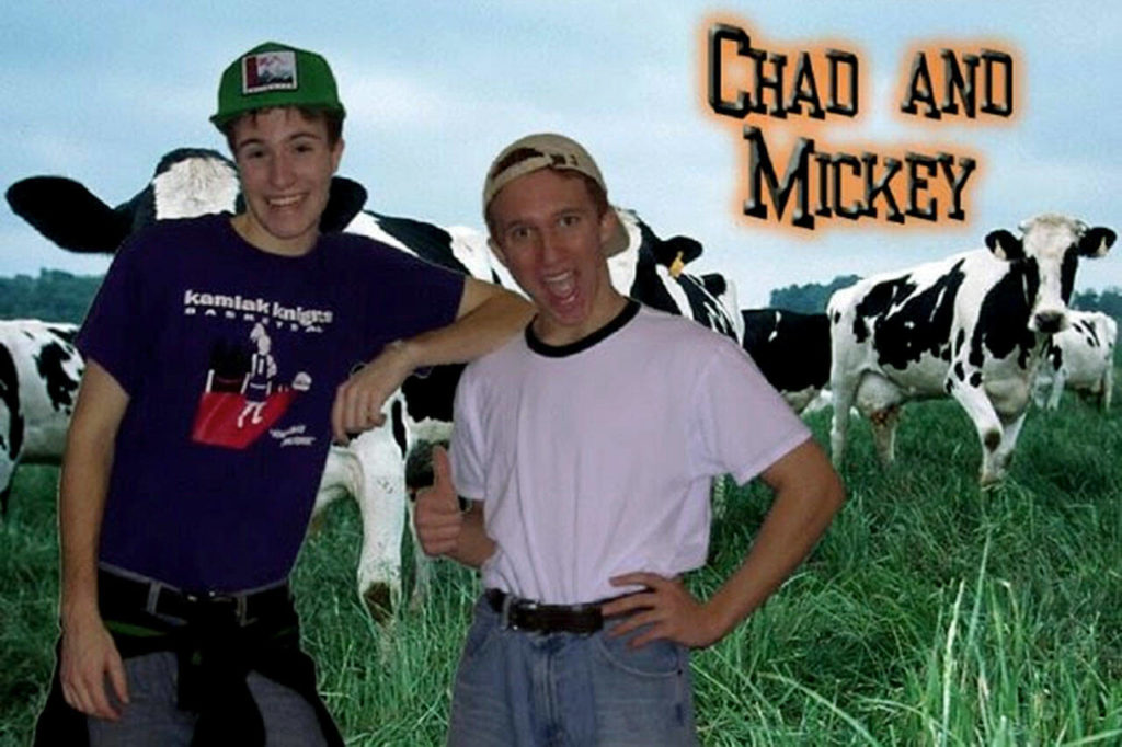 Zak Stoltz (left) starring in a short he made in high school called “Chad and Mickey.” (Photo provided) 

