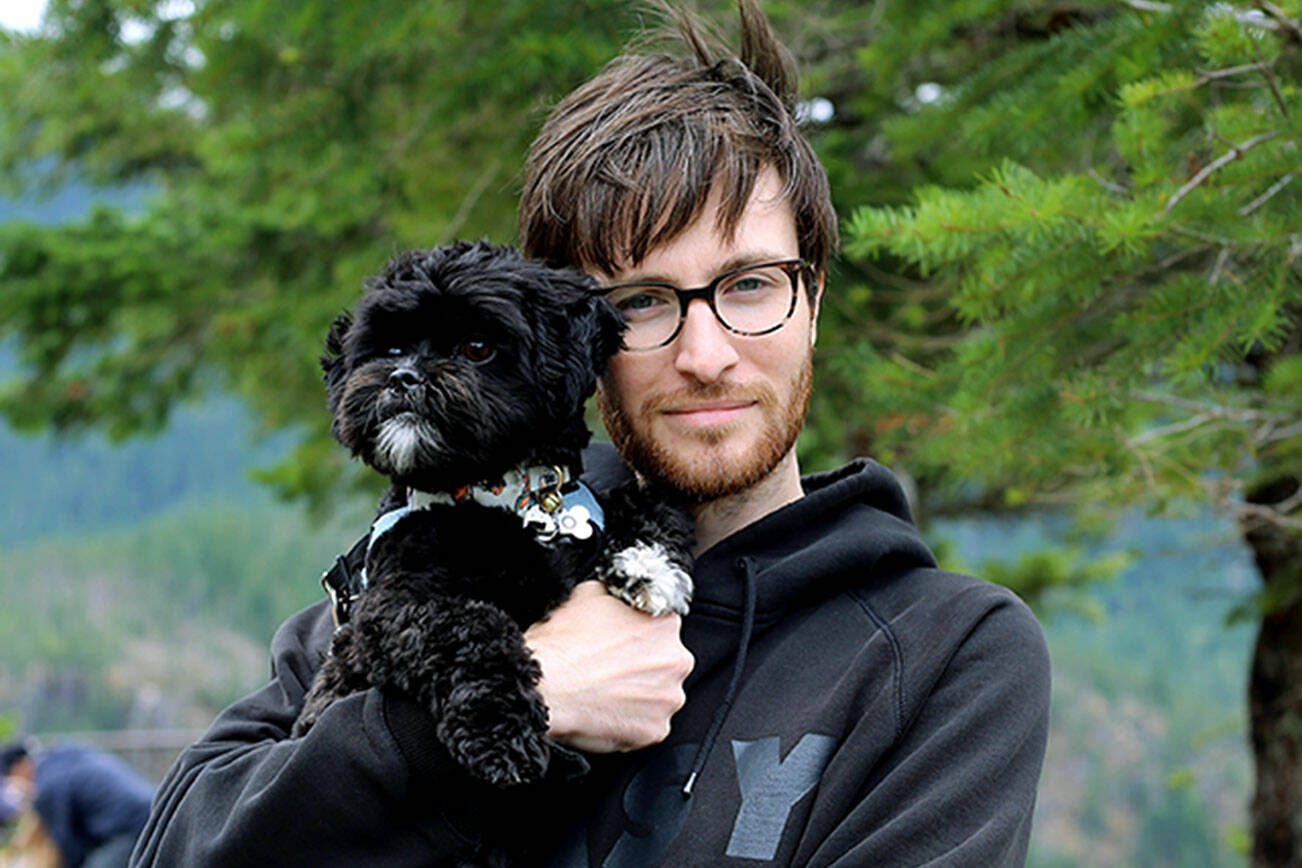 Zak Stoltz with his dog Boba. (Rita Andrade)