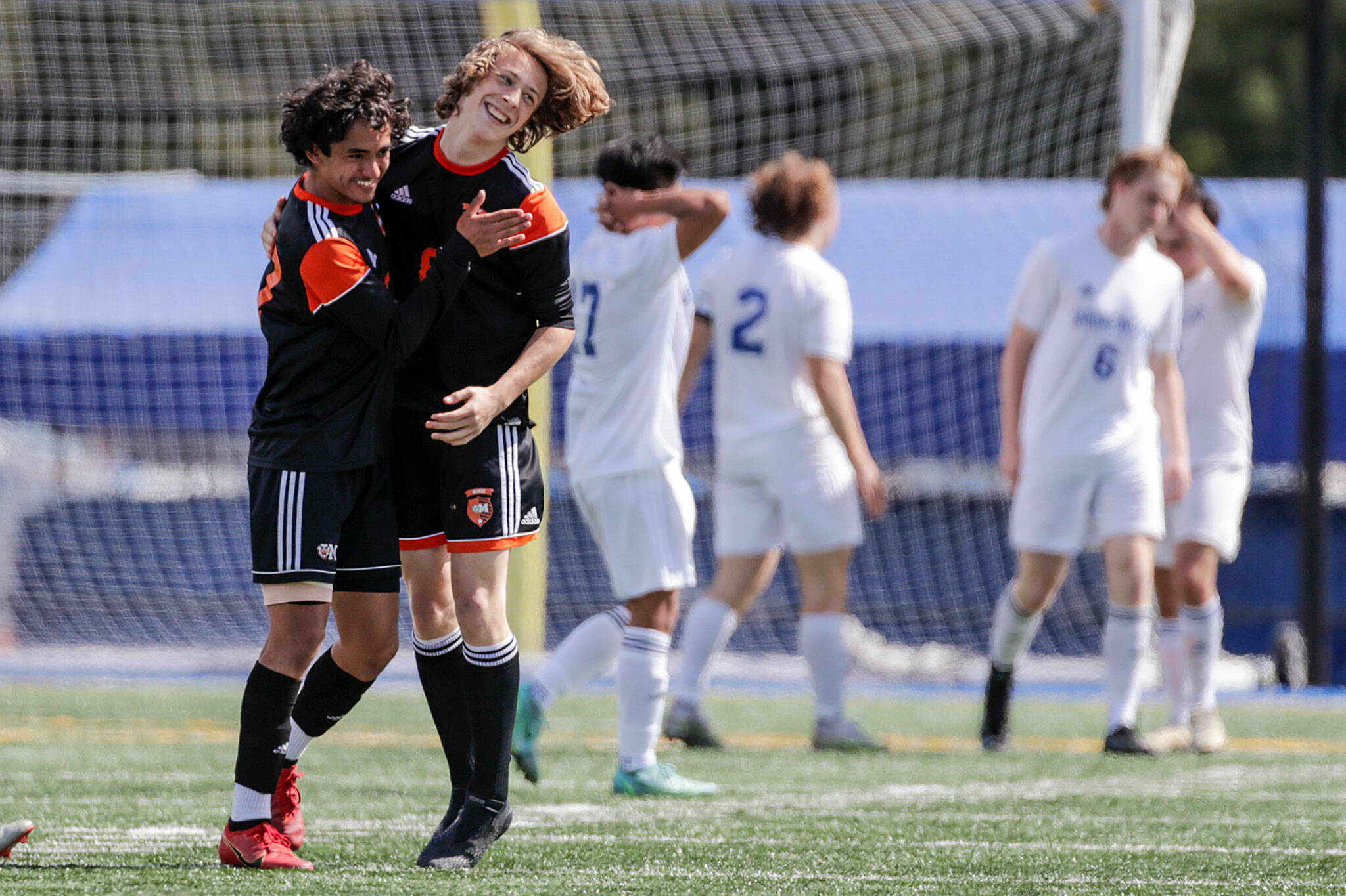 Monroe boys soccer is playing in the state semifinals for the first time since 2001 and the second time in program history. (Kevin Clark / The Herald)