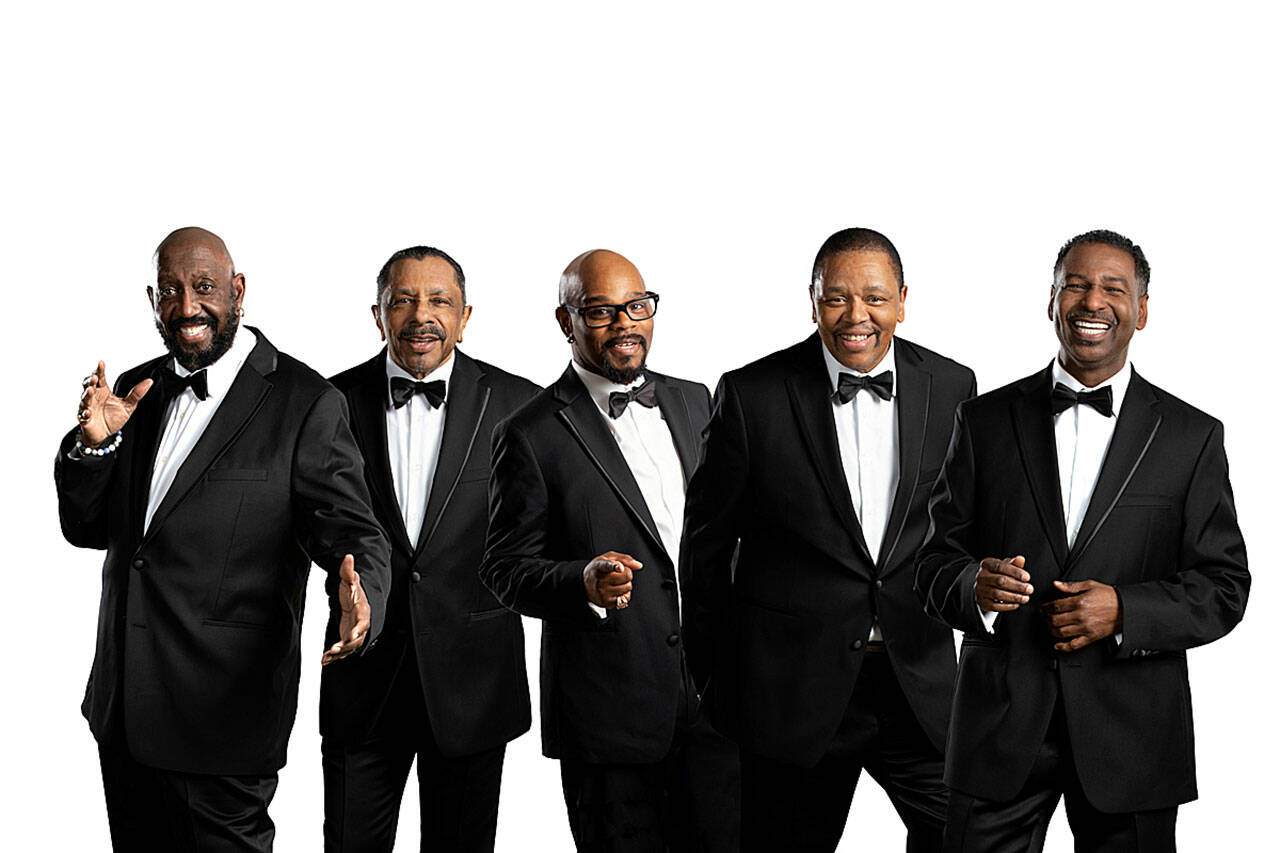 The Temptations, from left: Otis Williams (the only surviving member of the original group), Ron Tyson, Mario Corbino, Willie Greene Jr. and Terry Weeks. (Jay Gilbert)
