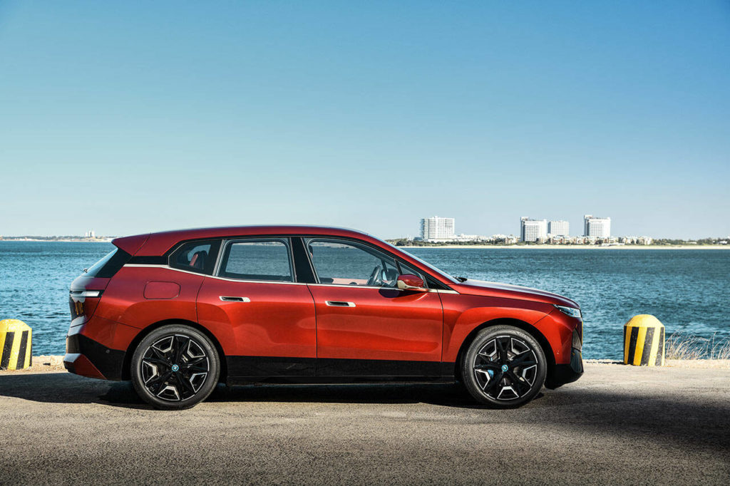The 2022 BMW iX xDrive50 has seating for five passengers and a 33.3 cubic-feet cargo area. (Manufacturer photo)
