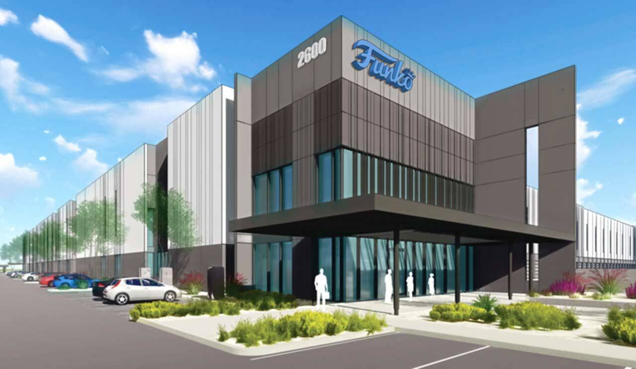 An artist’s rendering of the new Funko warehouse in Buckeye, Arizona. (Funko)