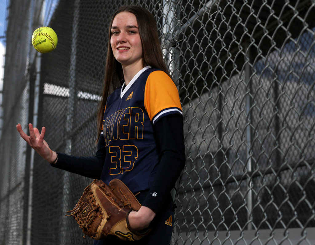 Alexis Slater at Mariner High School in Everett in May of 2021. (Kevin Clark / The Herald)
