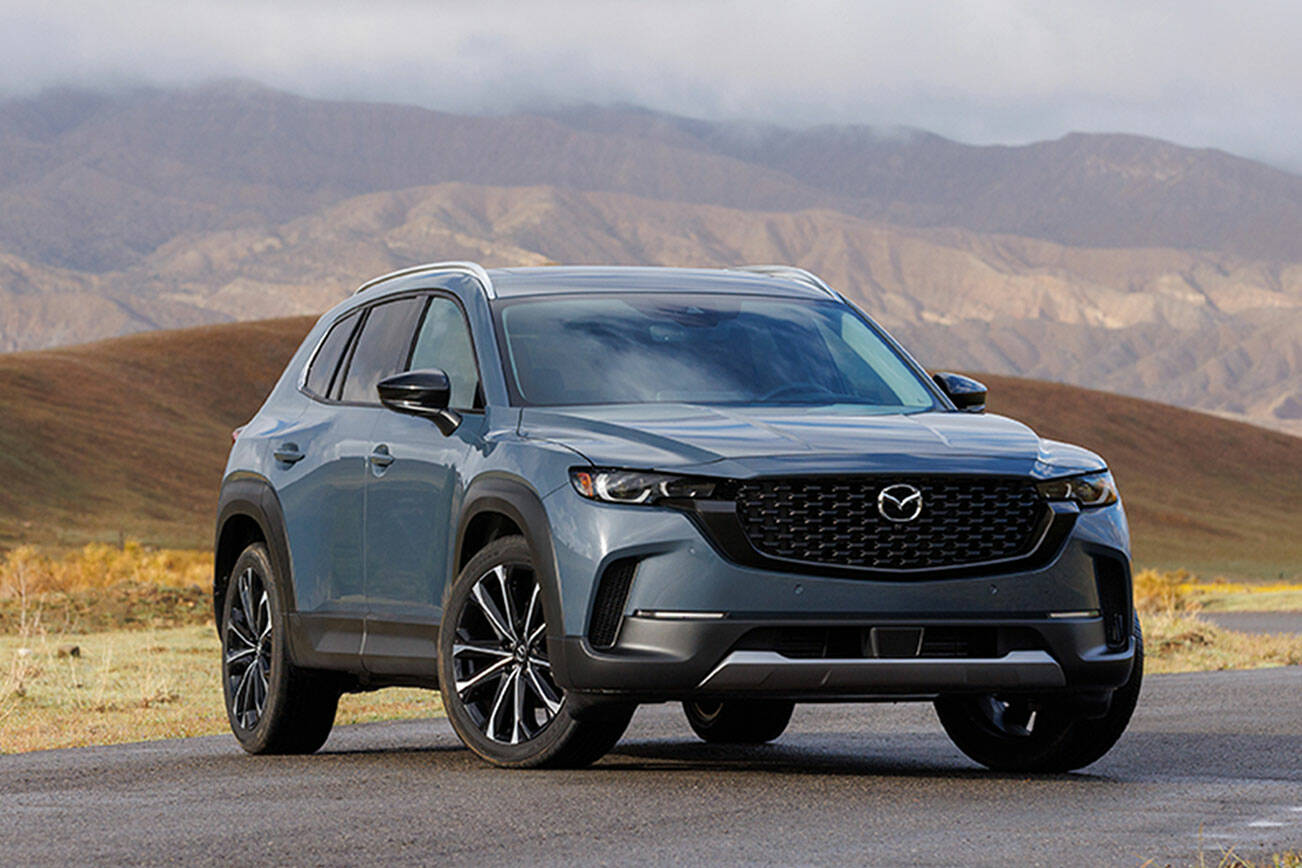 The five-passenger 2023 CX-50 is an all-new compact SUV from Mazda.