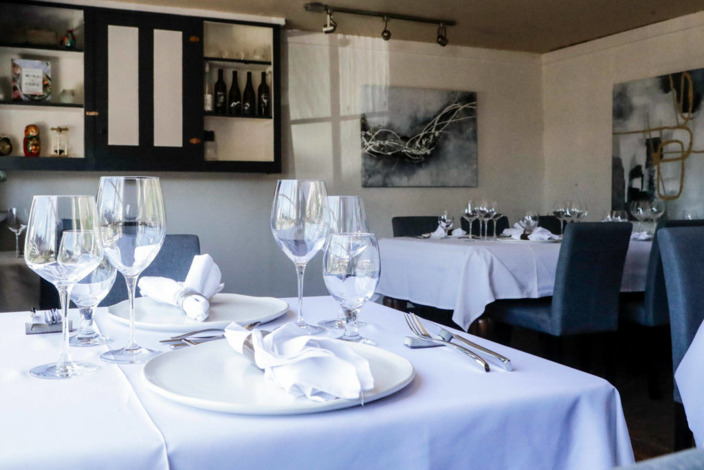 The dining room of The Chef Behind The Curtain in Snohomish. (Kevin Clark / The Herald)
