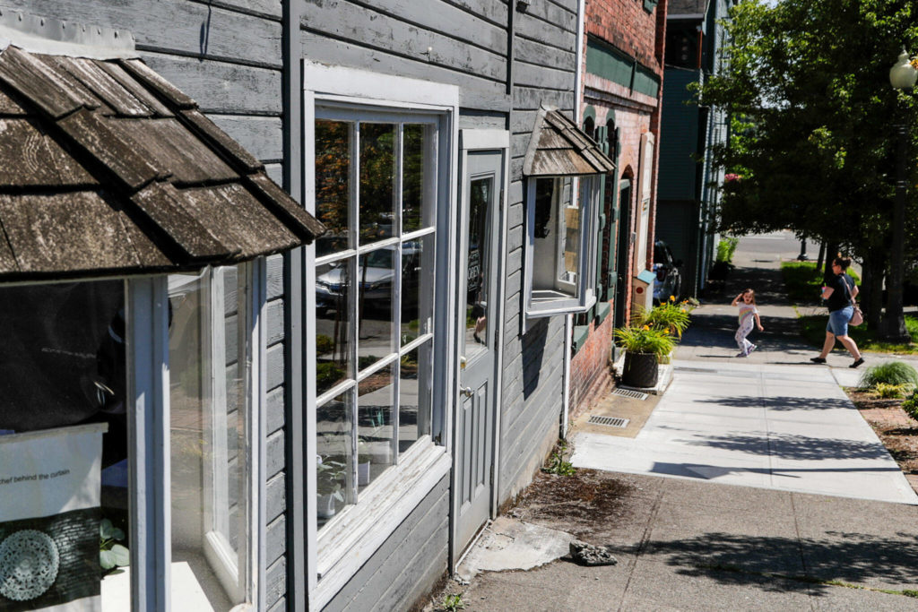 The Chef Behind The Curtain has no sign, and is nestled on a hill in downtown Snohomish. (Kevin Clark / The Herald)
