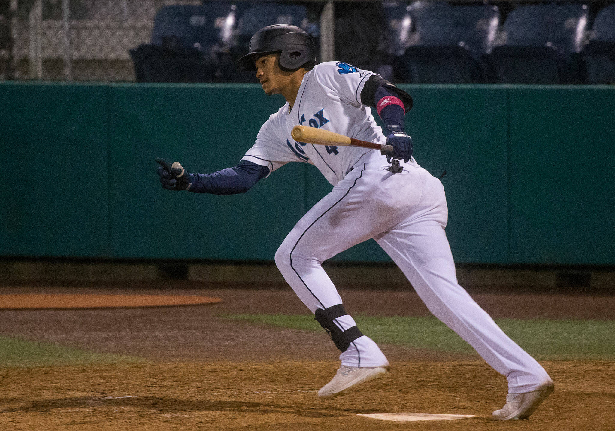 AquaSox shortstop Noelvi Marte, the top prospect in the Seattle Mariners’ system, batted .350 with 12 runs, three homers and 13 RBI in the past 11 games for Everett. (Andy Bronson / The Herald)
