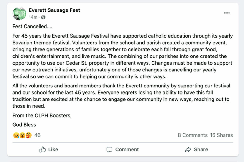 Everett Sausage Fest again on hiatus. Could it be brat back