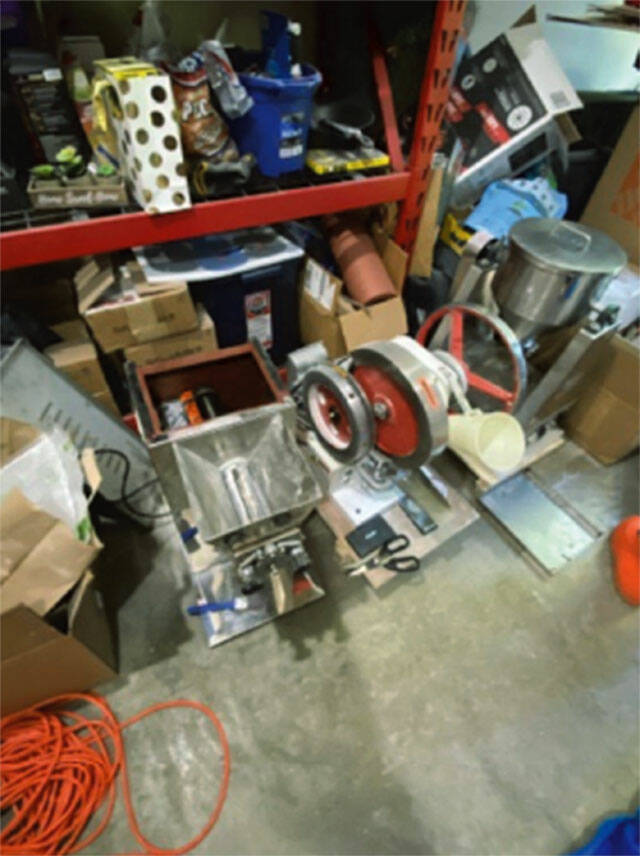 Investigators found this pill press that could be used to make fentanyl-laced pills in a search of a Marysville home on Thursday. (U.S. Attorneys Office)