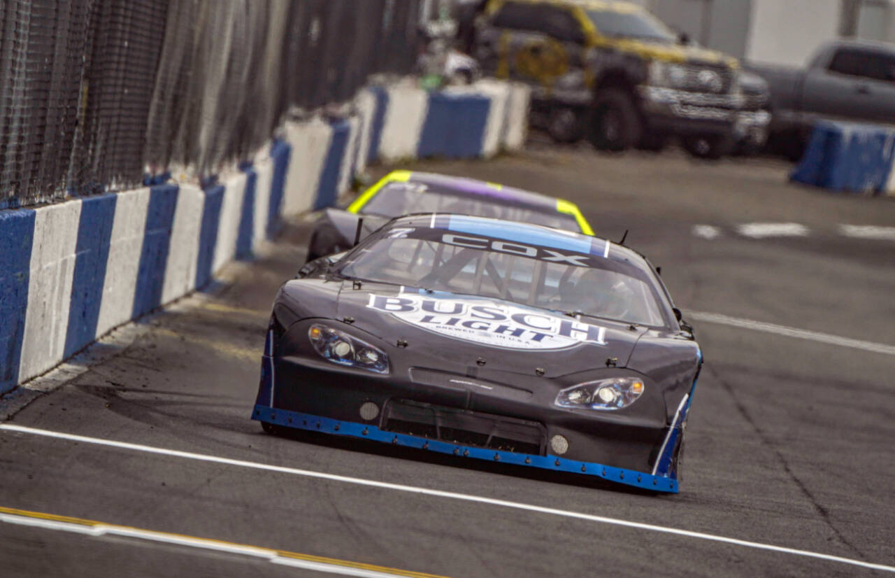 Preston Peltier races during Evergreen Speedways Summer Showdown this past weekend in Monroe. (Kyler Hope / Evergreen Speedway)