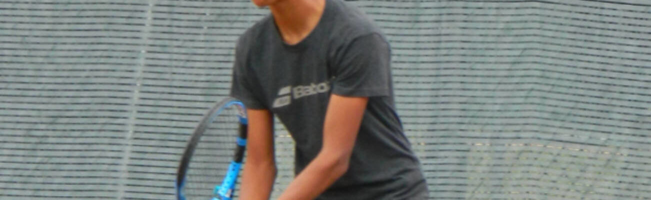 Edmonds-Woodway sophomore Steven Anderson plays during the Snohomish Summer Smash tennis tournament last week at Snohomish High School. (Photo courtesy of Kraig Norris)