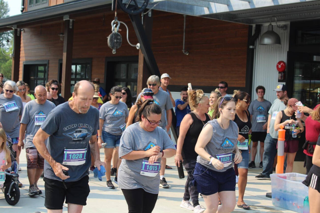 Runners participate in the first annual Run For Your Life Suicide Awareness Run/Walk in 2021. (Photo provided by Austin Johnson)