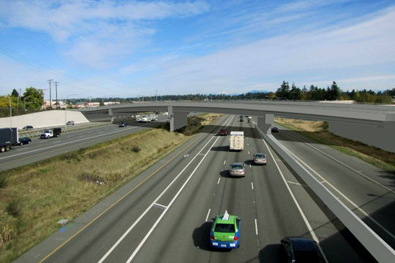 A rendering of the Poplar Way bridge over Interstate 5 in Lynnwood. (Lynnwood)