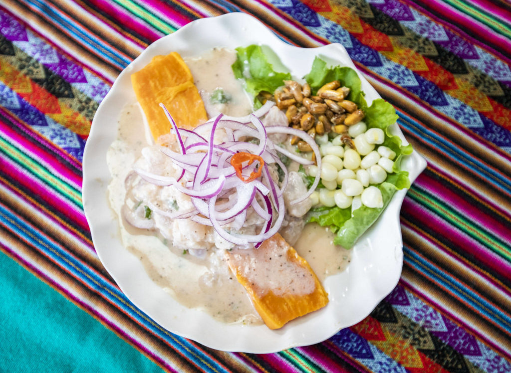 One of the most popular dishes at Rinconcito Peruano Restaurant is their ceviche. (Olivia Vanni / The Herald)

